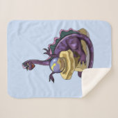 Illustratie van een Plateosaurus waarzegger. Sherpa Deken (Voorkant (horizontaal))