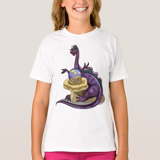 Illustratie van een Plateosaurus waarzegger. T-shirt (Voorkant)