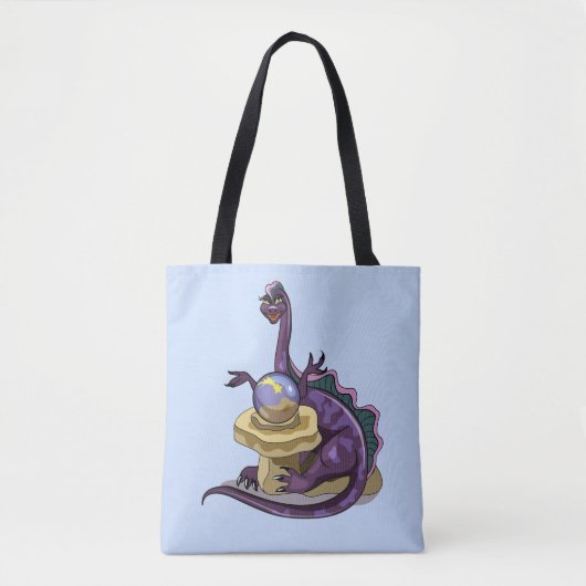 Illustratie van een Plateosaurus waarzegger. Tote Bag (Voorkant)