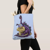 Illustratie van een Plateosaurus waarzegger. Tote Bag (Dichtbij)