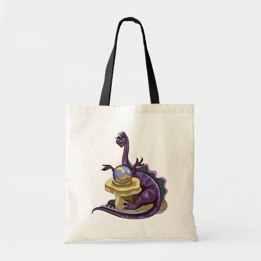 Illustratie van een Plateosaurus waarzegger. Tote Bag (Voorkant)