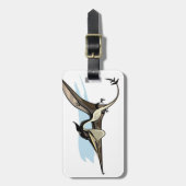 Illustratie van een Pteranodon dinosaurus. Bagagelabel (Voorkant verticaal)