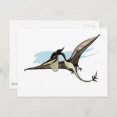 Illustratie van een Pteranodon dinosaurus. Briefkaart (Voorkant / Achterkant)
