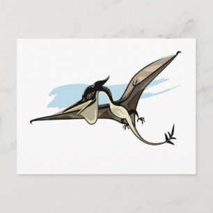 Illustratie van een Pteranodon dinosaurus. Briefkaart
