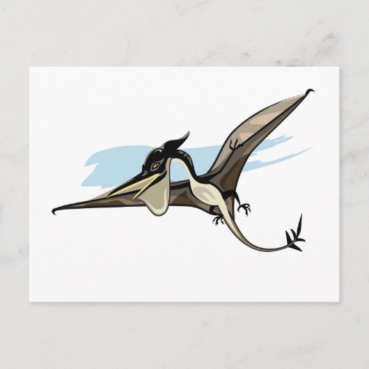 Illustratie van een Pteranodon dinosaurus. Briefkaart (Voorkant)