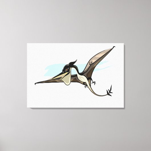 Illustratie van een Pteranodon dinosaurus. Canvas Afdruk (Voorkant)