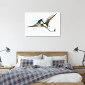 Illustratie van een Pteranodon dinosaurus. Canvas Afdruk (Insitu (Slaapkamer))