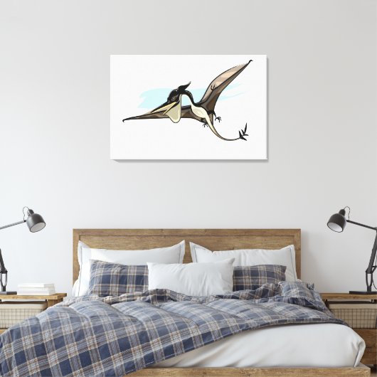 Illustratie van een Pteranodon dinosaurus. Canvas Afdruk (Insitu (Slaapkamer))