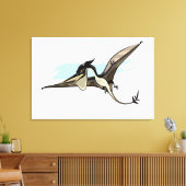 Illustratie van een Pteranodon dinosaurus. Canvas Afdruk (Insitu (Woonkamer))