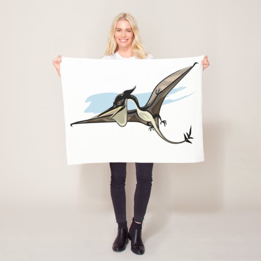 Illustratie van een Pteranodon dinosaurus. Fleece Deken (In situ)