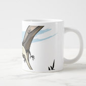 Illustratie van een Pteranodon dinosaurus. Grote Koffiekop (Rechts)