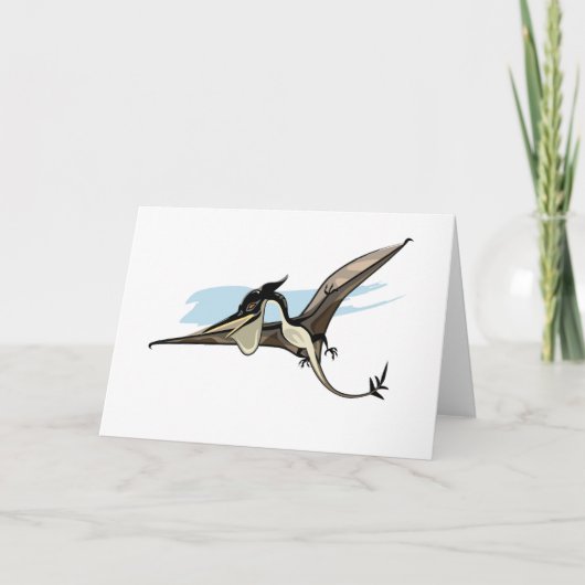 Illustratie van een Pteranodon dinosaurus. Kaart (Voorkant)