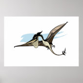 Illustratie van een Pteranodon dinosaurus. Poster (Voorkant)