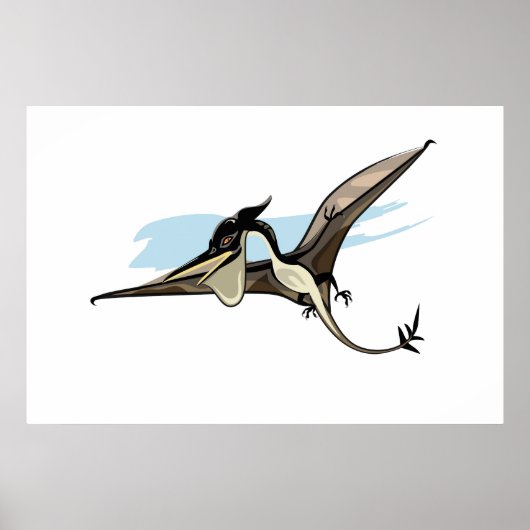 Illustratie van een Pteranodon dinosaurus. Poster (Voorkant)