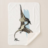 Illustratie van een Pteranodon dinosaurus. Sherpa Deken (Voorkant)