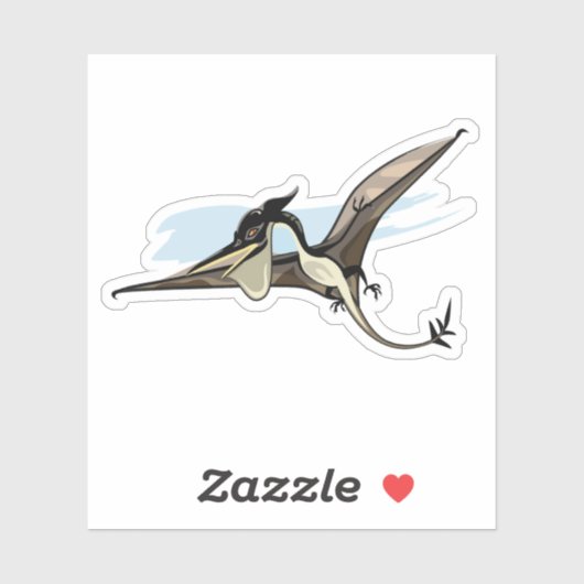 Illustratie van een Pteranodon dinosaurus. Sticker (Vel)