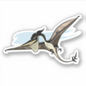 Illustratie van een Pteranodon dinosaurus. Sticker (Voorkant)