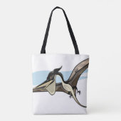 Illustratie van een Pteranodon dinosaurus. Tote Bag (Achterkant)