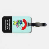 Illustratie van een pterodactylparachute. bagagelabel (Achterkant horizontaal)