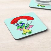 Illustratie van een pterodactylparachute. bier onderzetter (Linkerzijde)