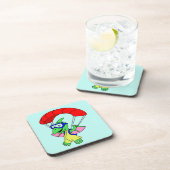 Illustratie van een pterodactylparachute. bier onderzetter (Rechterzijde)