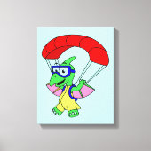 Illustratie van een pterodactylparachute. canvas afdruk (Voorkant)