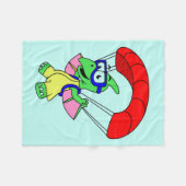 Illustratie van een pterodactylparachute. fleece deken (Voorkant (Horizontaal))