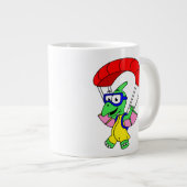 Illustratie van een pterodactylparachute. grote koffiekop (Voorkant rechts)