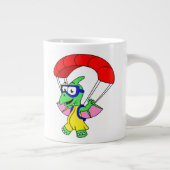 Illustratie van een pterodactylparachute. grote koffiekop (Rechts)
