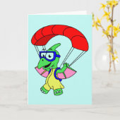 Illustratie van een pterodactylparachute. kaart (Gele Bloem)