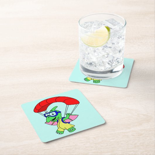 Illustratie van een pterodactylparachute. kartonnen onderzetters (Insitu)