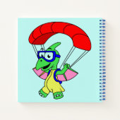 Illustratie van een pterodactylparachute. notitieboek (Achterkant)