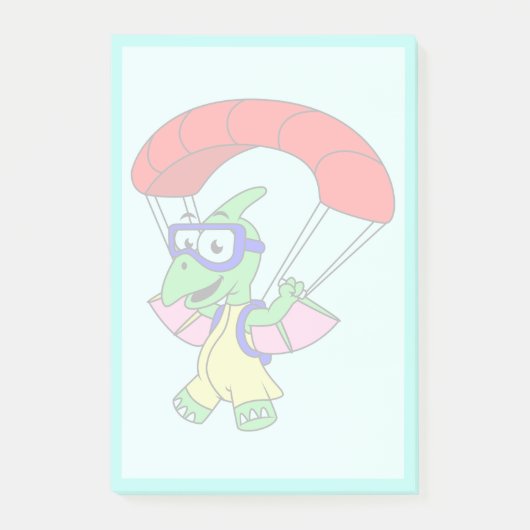 Illustratie van een pterodactylparachute. post-it® notes (Voorkant)