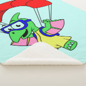 Illustratie van een pterodactylparachute. sherpa deken (3/4)