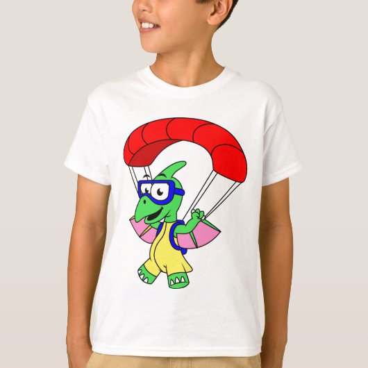 Illustratie van een pterodactylparachute. t-shirt (Voorkant)