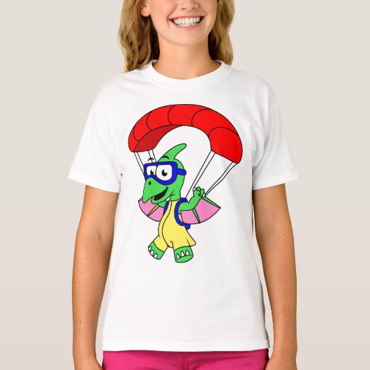 Illustratie van een pterodactylparachute. t-shirt (Voorkant)