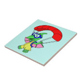 Illustratie van een pterodactylparachute. tegeltje (Zijkant)