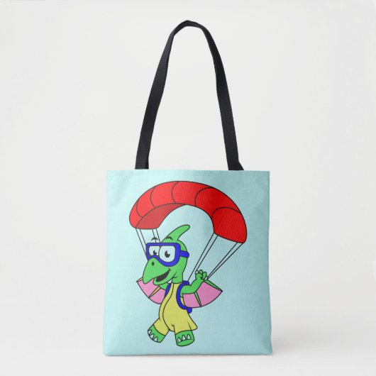Illustratie van een pterodactylparachute. tote bag (Voorkant)