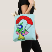 Illustratie van een pterodactylparachute. tote bag (Dichtbij)