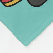 Illustratie van een pterosaurus skateboarden. fleece deken (Hoek)