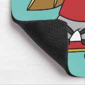 Illustratie van een pterosaurus skateboarden. muismat (Hoek)