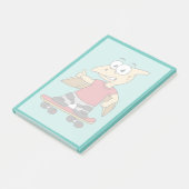 Illustratie van een pterosaurus skateboarden. post-it® notes (Schuin)