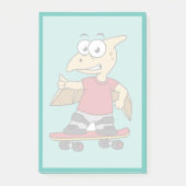 Illustratie van een pterosaurus skateboarden. post-it® notes (Voorkant)