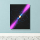 Illustratie van een pulsar canvas afdruk (Insitu (Houten vloer))