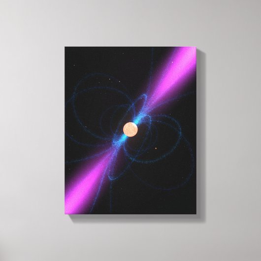Illustratie van een pulsar canvas afdruk (Voorkant)
