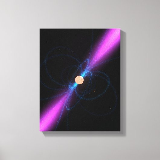 Illustratie van een pulsar canvas afdruk (Voorkant)