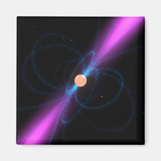 Illustratie van een pulsar magneet (Voorkant)