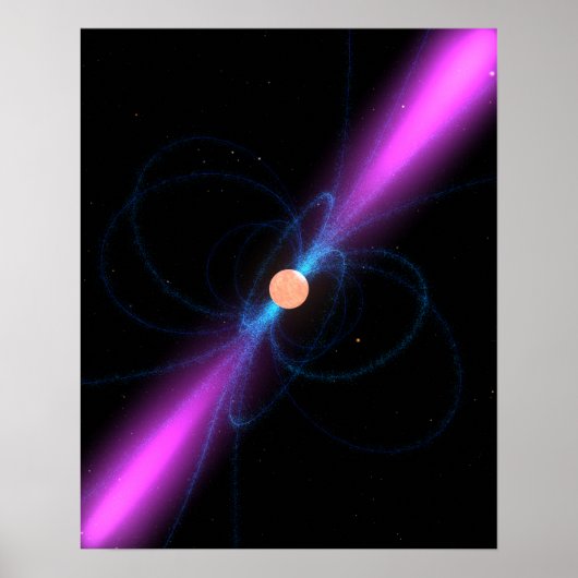 Illustratie van een pulsar poster (Voorkant)
