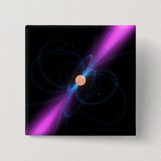 Illustratie van een pulsar vierkante button 5,1 cm (Voorkant)