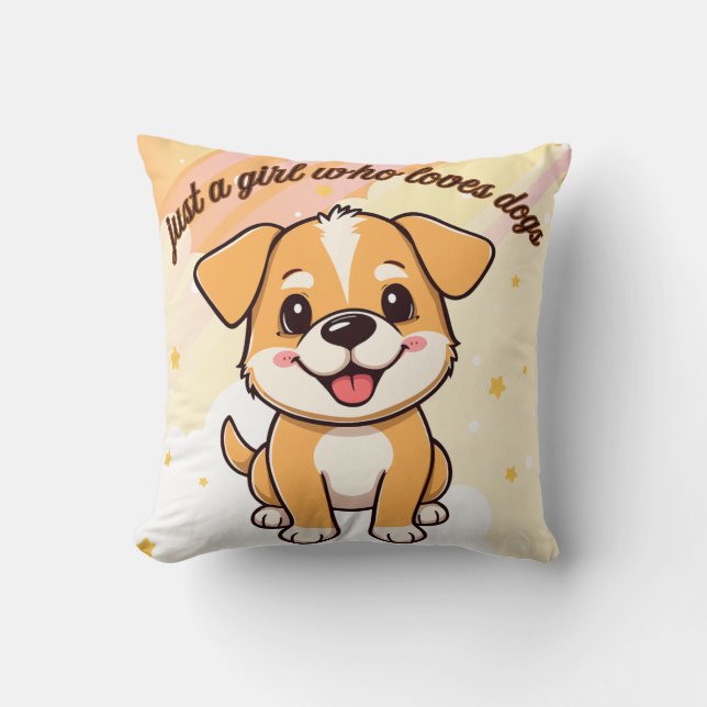 Illustratie van een puppy werpkussen  kussen (Voorkant)